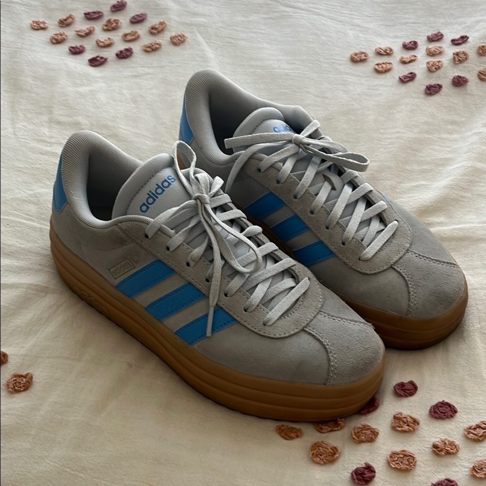 Adidas Woman Sneakers with Blue Stripes
